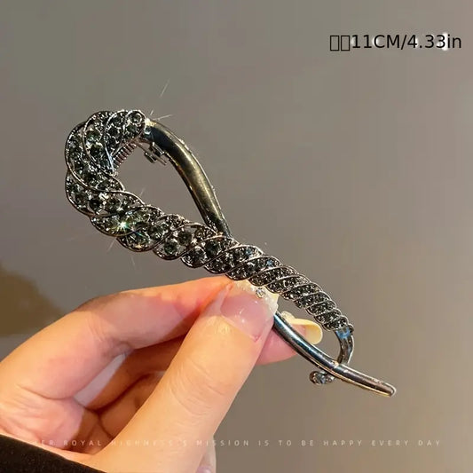 Rhinestone Twist Clip Stylish & Effortless Hair Glam (TL40)