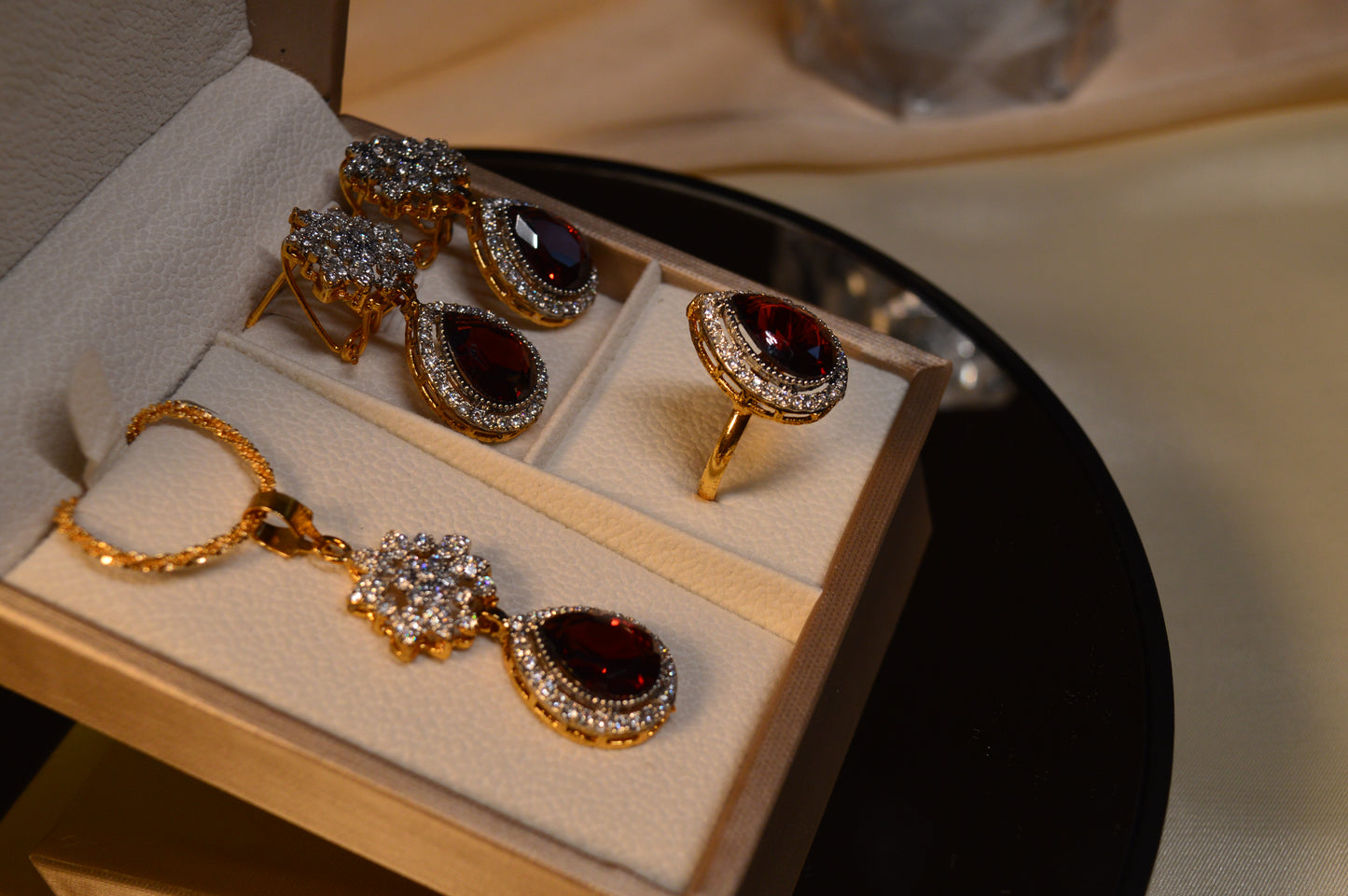 18K Gold Plated Pendant Set