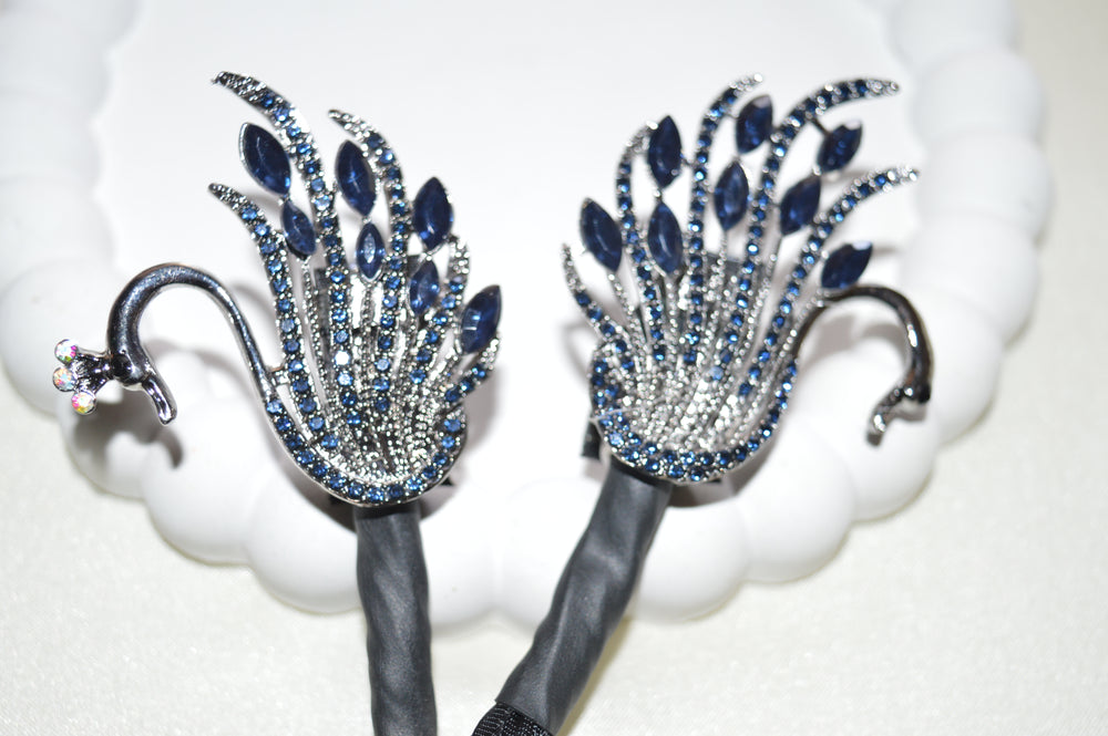 Elegant Handmade Hair Twister Swan A53