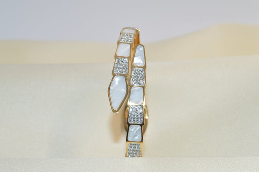 Stainless Steel Gold-Plated Snake Bracelet