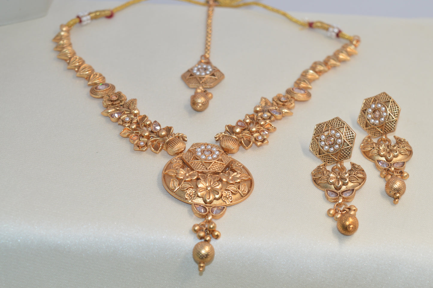 Indian Dubai Luxury 24K Gold Plated Wedding Jewelry Set