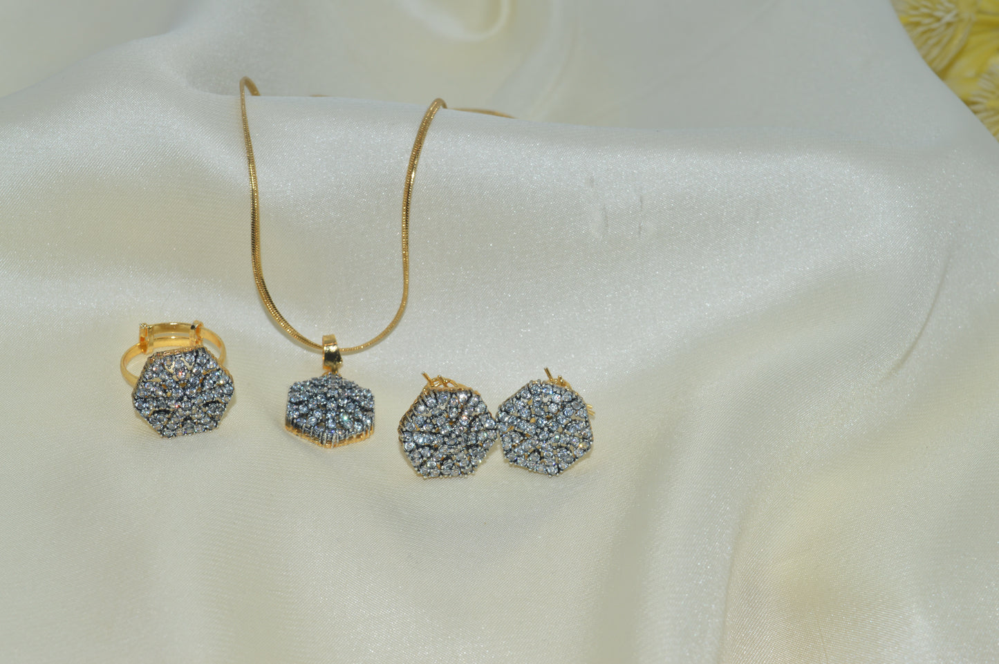 Royal Sapphire Jewelry  Pendant Set