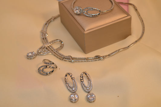 4 Pcs one Caret  diamond cut  zircon embedded