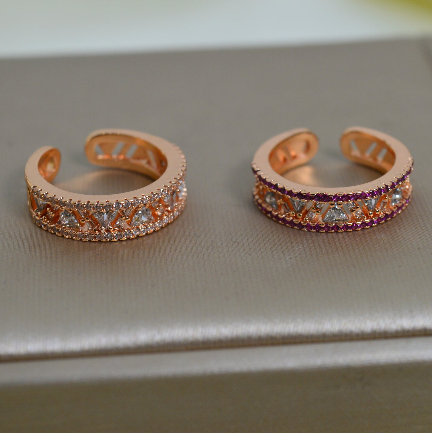 Rose Gold BAse with Zircon