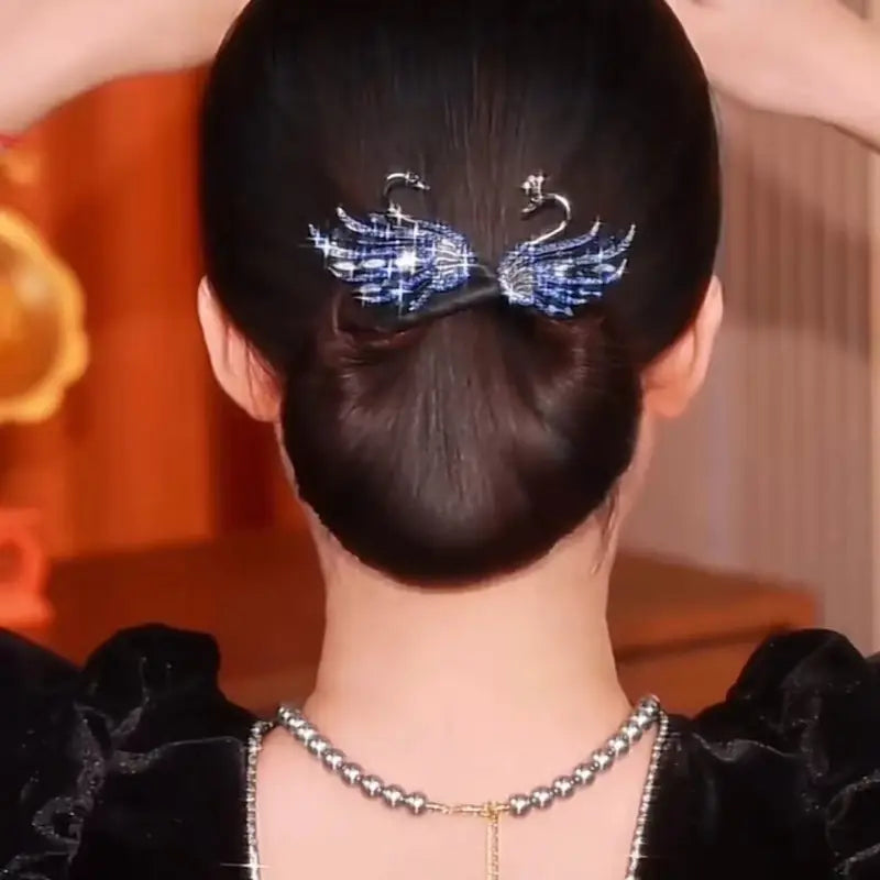 Elegant Handmade Hair Twister Swan A53
