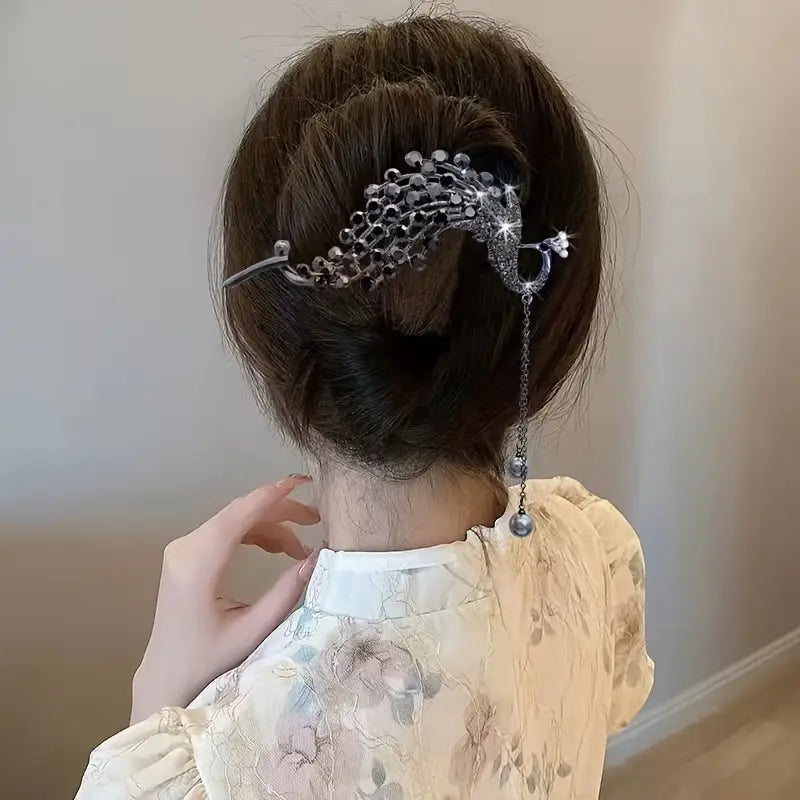 Tassel Twist Peacock Clip Hairpin TL-49 New