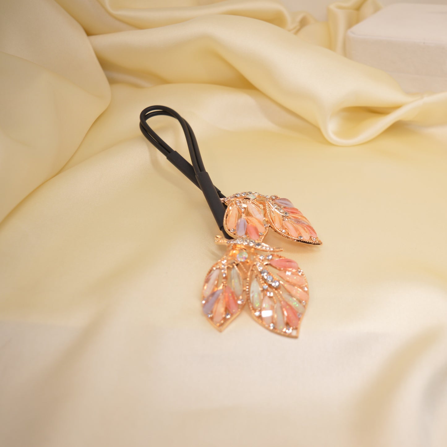Leaf Blossom Rhinestone Hair Twister Pin HT40