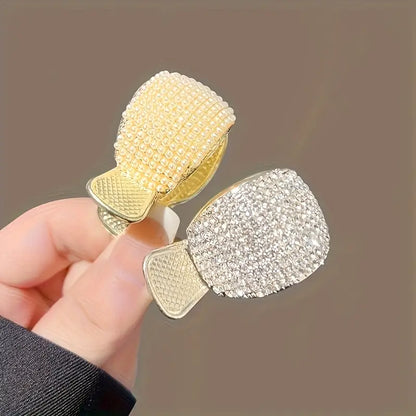 2pcs High ponytail clip with diamonds
