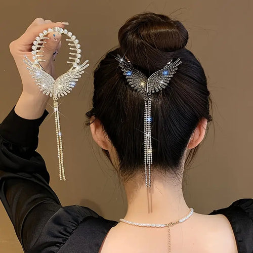 Butterfly Wings Joora Hair Pin with Tassel  (TL55 )