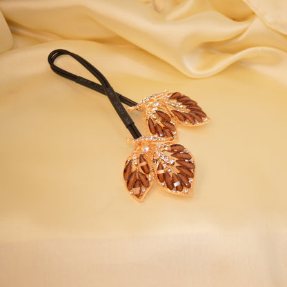 Leaf Blossom Rhinestone Hair Twister Pin HT40