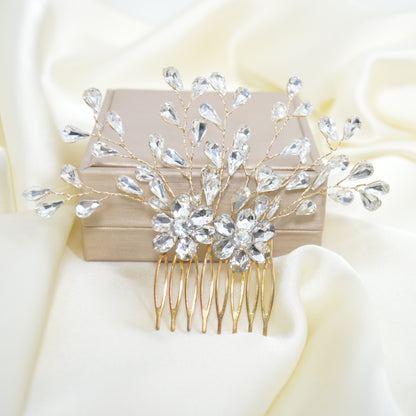 Crystal Hair Comb for Women Handmade(CMB-12)
