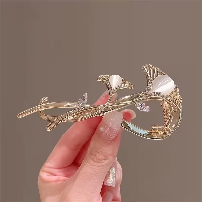 luxury leaf-shaped knot hair clip TL-88