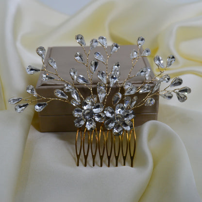 Crystal Hair Comb for Women Handmade(CMB-12)