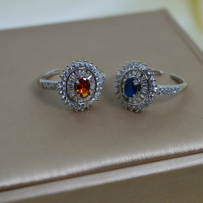 Silver Based Color Zircon Rings