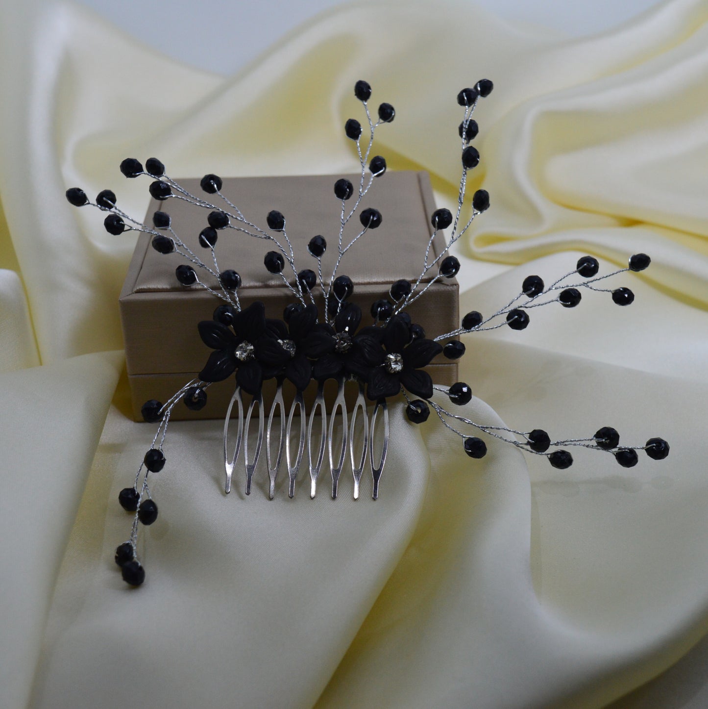 Crystal Hair Comb for Women Handmade(CMB-12)