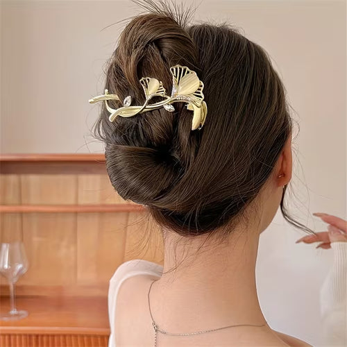 luxury leaf-shaped knot hair clip TL-88