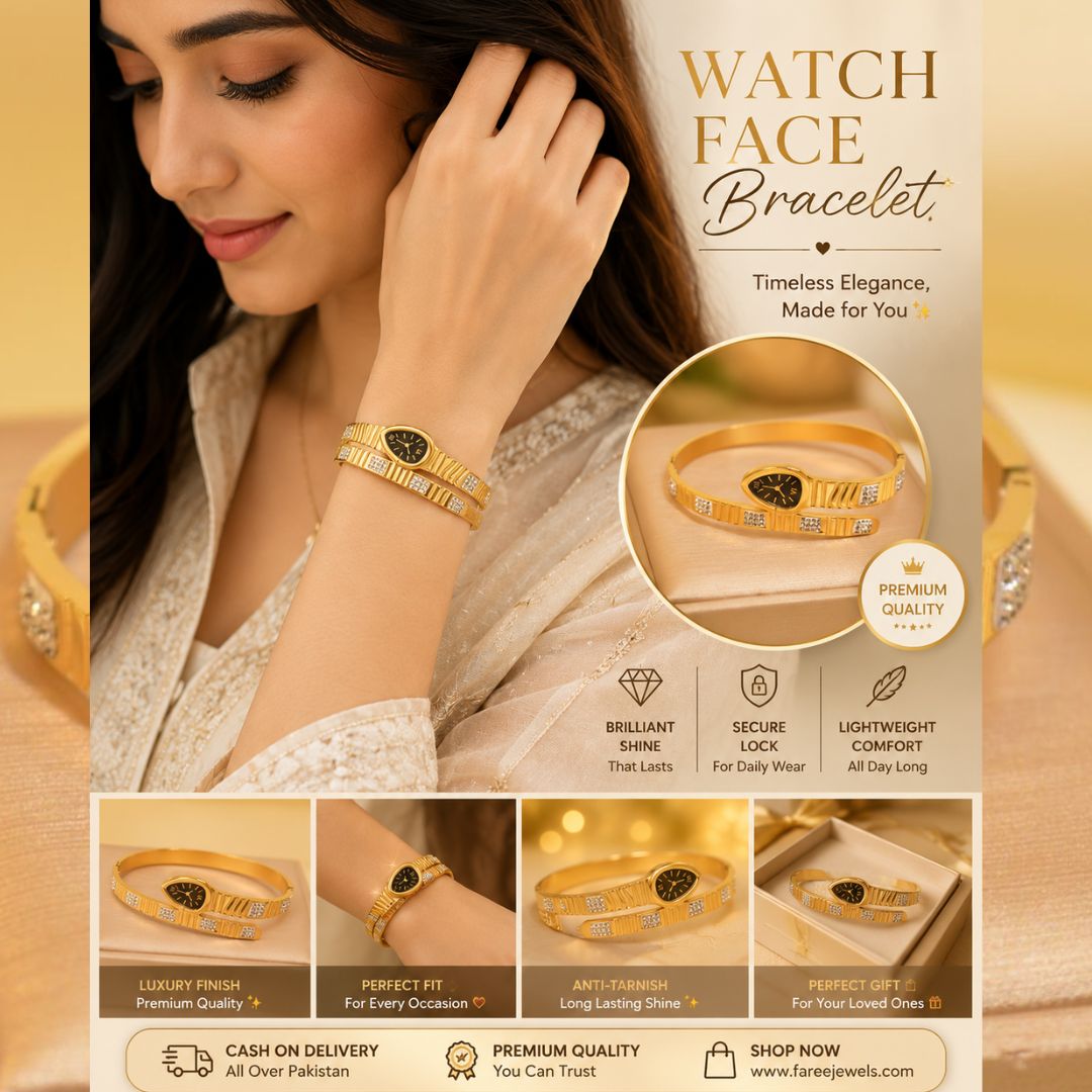 Luxury Openable Gold Leaf Bracelet – Premium Adjustable Design (BR-33)
