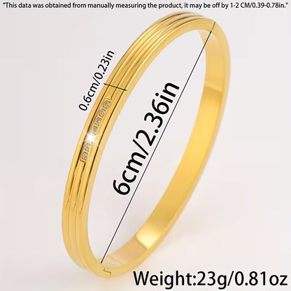 Luxury Gold-Tone Openable Bracelet with Crystal Detailing (BR41)