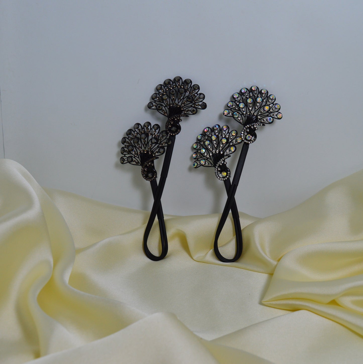 Crystal Peacock Twist Clip Hair Styling Tool   (HT 44)