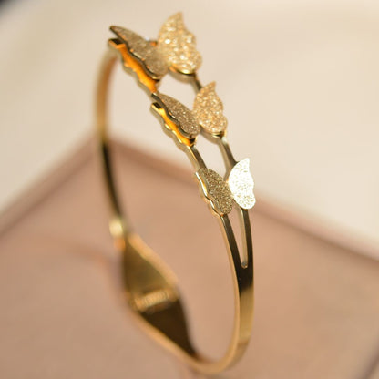 Elegant Stainless Steel Butterfly Bracelet (BR-23)