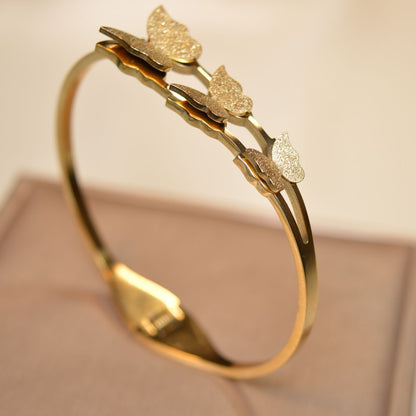 Elegant Stainless Steel Butterfly Bracelet (BR-23)