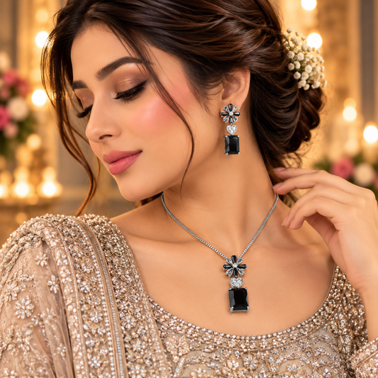 Elegant Crystal Jewelry Set for Women (PS-09)