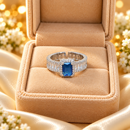 Rings | Delicate Adjustable Colored Cubic Zircon Ring 1 Pcs