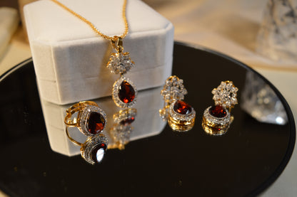 18K Gold Plated Pendant Set