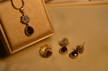 18K Gold Plated Pendant Set