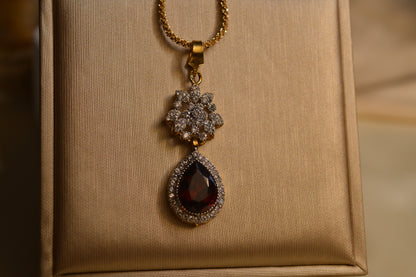 18K Gold Plated Pendant Set