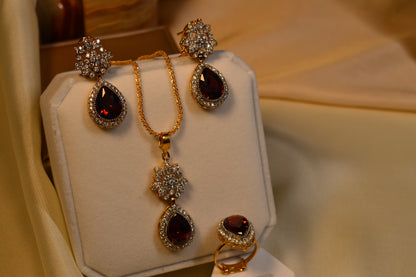 18K Gold Plated Pendant Set