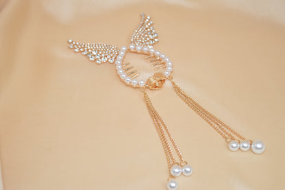 Angel Wings Ponytail Tassel Hairpin (TL66 )