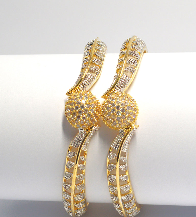 1 caret Gold  Plated  Bangles Pair (BGL-25)
