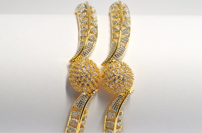 1 caret Gold  Plated  Bangles Pair (BGL-25)