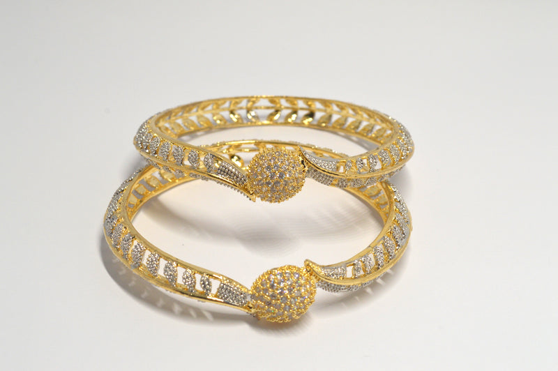 1 caret Gold  Plated  Bangles Pair (BGL-25)