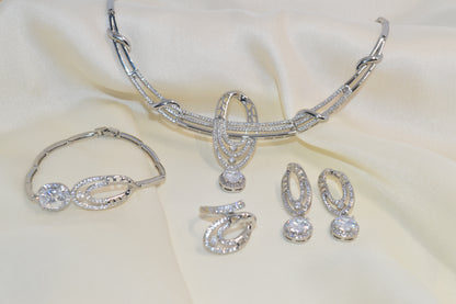 4 Pcs one Caret  diamond cut  zircon embedded