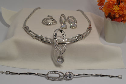 4 Pcs one Caret  diamond cut  zircon embedded