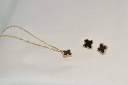 4 Petal Flowers Chain Trendy Necklace Set