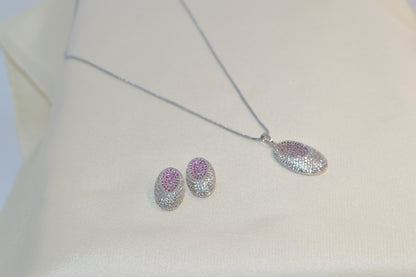 Sterling Silver Jewelry Sets Necklace with Earring