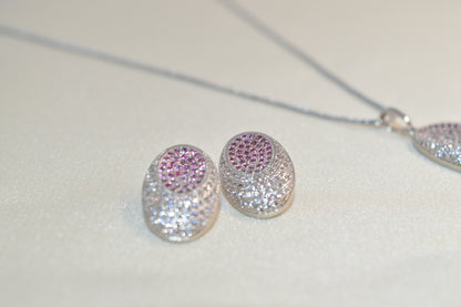 Sterling Silver Jewelry Sets Necklace with Earring