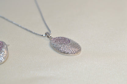 Sterling Silver Jewelry Sets Necklace with Earring