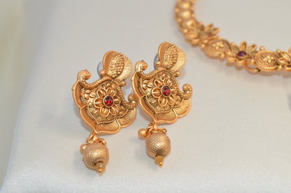 Indian Dubai Luxury 24K Gold Plated Wedding Jewelry Set