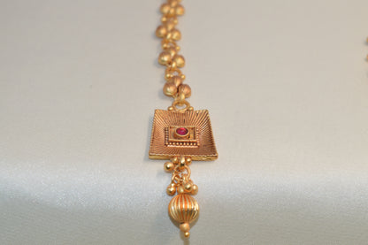 Indian Dubai Luxury 24K Gold Plated Wedding Jewelry Set