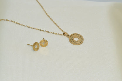 Round Shape Simple Pendant Set