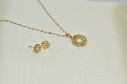 Round Shape Simple Pendant Set