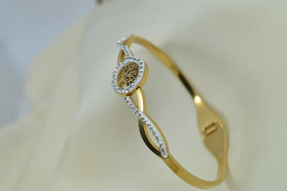 Tree of Life Bracelet  Stainless Steel Gold Color