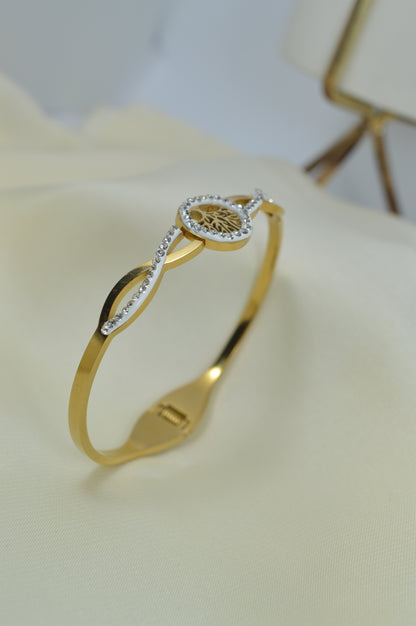 Tree of Life Bracelet  Stainless Steel Gold Color