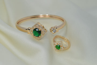 Trendy Luxury Bracelet & Ring Set