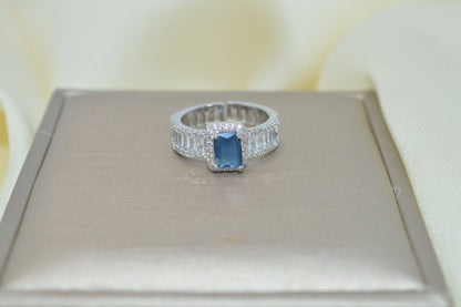 Delicate Adjustable Colored Cubic Zircon Ring 1 Pcs