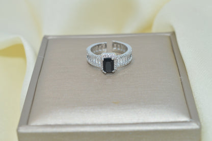 Delicate Adjustable Colored Cubic Zircon Ring 1 Pcs